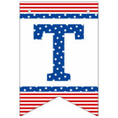 Lass Freedom Ring 4. Juli Red White Blue Wimpelkette (Dritte Fahne)