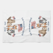 Lass Freedom Ring Forest Animals Patriotic Barbecu Geschirrtuch (Horizontal)
