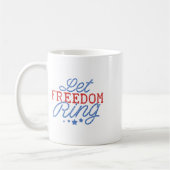 Lass Freedom Ring Funny 4. Juli USA Pride Patri Kaffeetasse (Links)