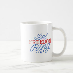 Lass Freedom Ring Funny 4. Juli USA Pride Patri Kaffeetasse