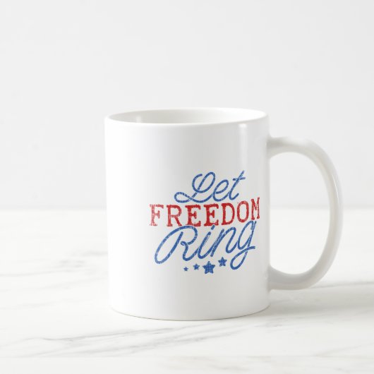 Lass Freedom Ring Funny 4. Juli USA Pride Patri Kaffeetasse (Rechts)