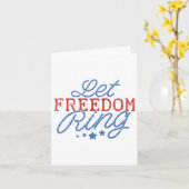 Lass Freedom Ring Funny 4. Juli USA Pride Patri Karte (Gelbe Blume)