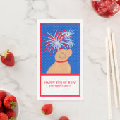 Lass Freedom Ring Gelber Hund Tuch Handtuch Serviette (Beispiel)