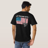 Lass Freedom Ring Horseshoe Throwing T-Shirt (Schwarz voll)