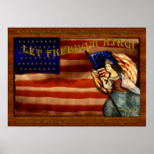 Lass Freedom Ring! Original Patriotische Malerei