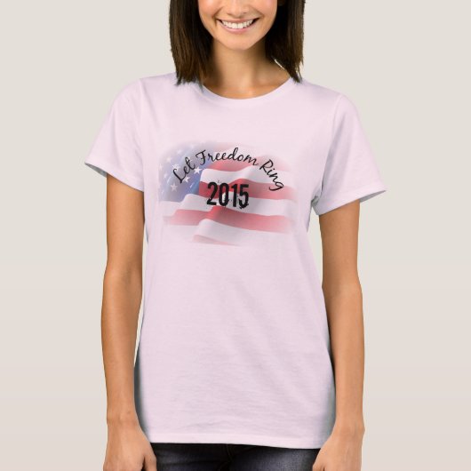 Lass Freedom Ring Patriotic T - Shirt (Vorderseite)