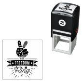 Lass Freedom Ring Patriotische Selbstbewusste Brie Permastempel (Beispiel)