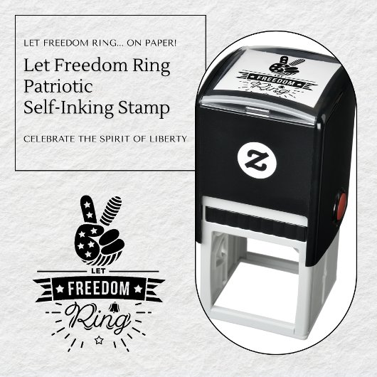Lass Freedom Ring Patriotische Selbstbewusste Brie Permastempel