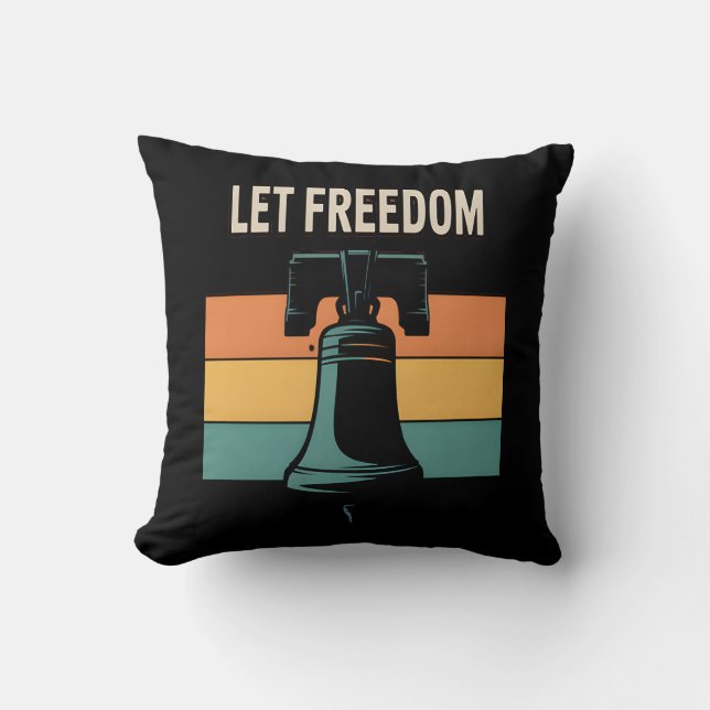 Lass Freedom Ring Sunset Bell Kissen (Vorderseite)