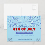 Lass Freedom Sparkle! - 4. Juli Einladungspostkarte (Vorne/Hinten)