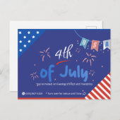 Lass Freedom Sparkle! Einladungspostkarte (Vorne/Hinten)