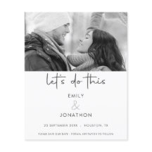 Lass Führen Sie dieses Foto monochrom Save the Dat