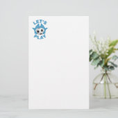 Lass-Fußball Briefpapier (Stehend Vorderseite)