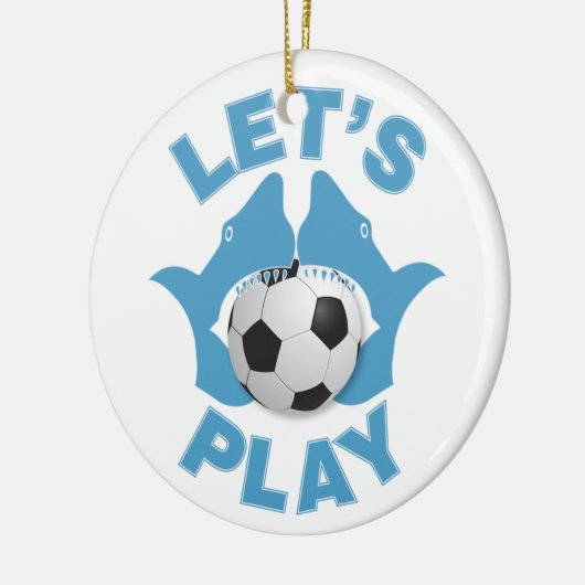 Lass-Fußball Keramik Ornament (Links)