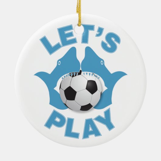 Lass-Fußball Keramik Ornament (Hinten)