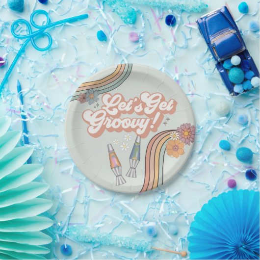 Lass Get Groovy Birthday Party Table Pappteller (Party)