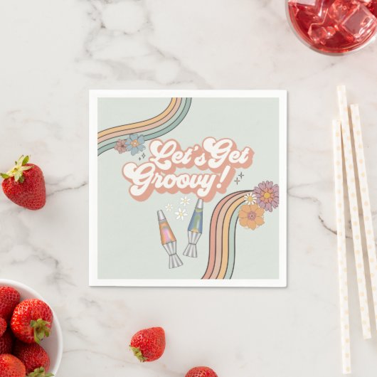Lass Get Groovy Birthday Party Table Serviette (Beispiel)