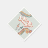 Lass Get Groovy Birthday Party Table Serviette (Ecke)