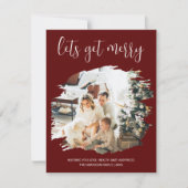Lass Get Merry | Brushed Effect Foto Weihnachten (Vorderseite)