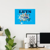 Lass Get Net On Beach, Poster (Heimbüro)