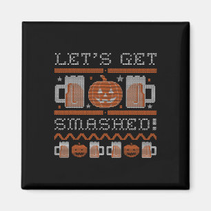 Lass Get Smashed Halloween Costume Magnet