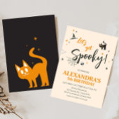 Lass Get Spooky Cat Halloween Party Einladung