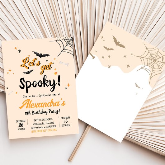 Lass Get Spooky Fun Halloween Party Einladung