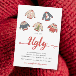 Lass Get Ugly Christmas Sweater Holiday Party Einladung