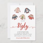 Lass Get Ugly Christmas Sweater Holiday Party Einladung (Vorderseite)