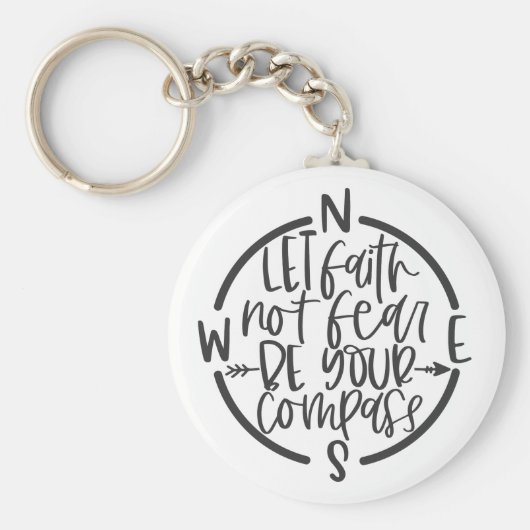 Lass Glaube nicht fürchten, dein Kompass-Schlüssel Schlüsselanhänger (Vorne)