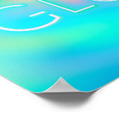 Lass GLOW Neon Festival Party Rave Tanz Trance Poster (Ecke)