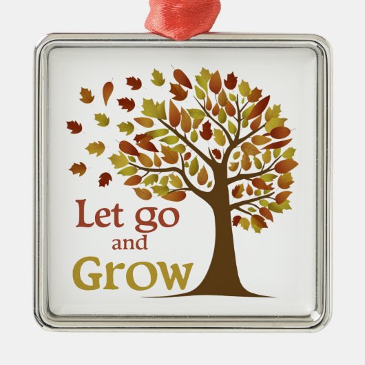Lass Go and Grow Tree Ornament Aus Metall (Vorne)