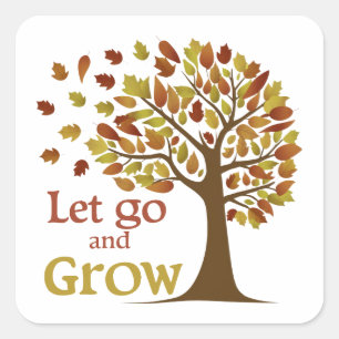 Lass Go and Grow Tree Quadratischer Aufkleber