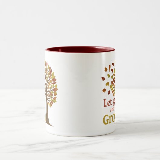 Lass Go and Grow Tree Zweifarbige Tasse (Mittel)
