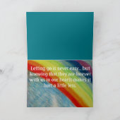 "Lass Go" Beileid-Karte auf Verlust des Begleiters Karte (Innenseite)