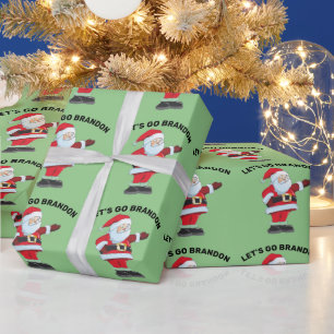 LASS GO BRANDON CHRISTMAS SANTA Wrapping Paper Geschenkpapier