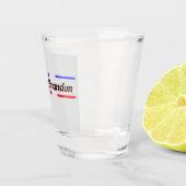 Lass Go Brandon FJB Red White Blue Stars Schnapsglas (Rechts)