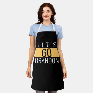 LASS GO BRANDON FUNNY MAMA VATER KITCHEN SCHÜRZE