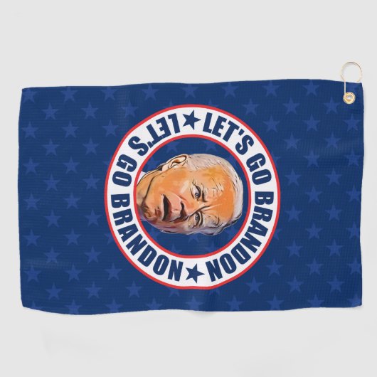 Lass Go Brandon lustige Anti Biden Pro trump Golfhandtuch (Horizontal)