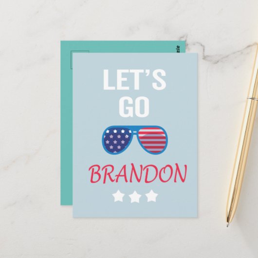 Lass Go Brandon Postkarte (Vorderseite/Rückseite Beispiel)
