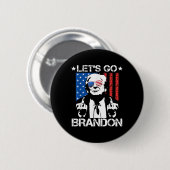 Lass Go Brandon Trump Middle Finger Flag Button (Vorne & Hinten)