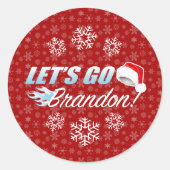 Lass Go Brandon Weihnachtslabel Runder Aufkleber (Vorderseite)
