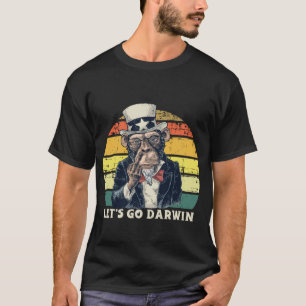 Lass Go Darwin Retro Geschenk  T-Shirt