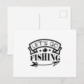 Lass Go Fishing Postkarte (Vorne/Hinten)