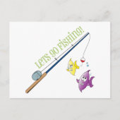 Lass Go Fishing Postkarte (Vorderseite)