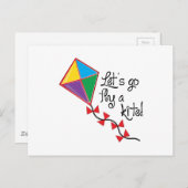 Lass Go Fly a Kite Postkarte (Vorne/Hinten)