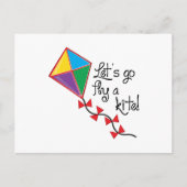 Lass Go Fly a Kite Postkarte (Vorderseite)