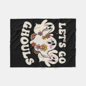 Lass Go Ghouls Costume Halloween Pumpkin Ghost Fleecedecke (Vorderseite (Horizontal))