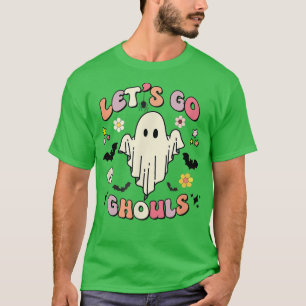 Lass Go Ghouls Halloween Ghost Groovy Retro 70er H T-Shirt