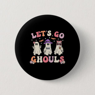 Lass Go Ghouls Retro Halloween Ghost Women Kleinki Button
